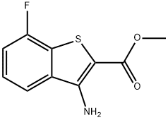 Methyl 3-amino-7-fluorobenzo[b]thiophene-2-carboxylate Struktur