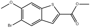 Benzo[b]thiophene-2-carboxylic acid, 5-bromo-6-methoxy-, methyl ester Struktur