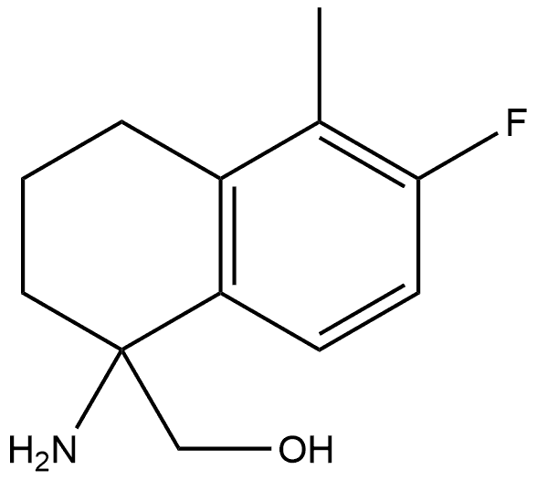 1-Amino-6-fluoro-1,2,3,4-tetrahydro-5-methyl-1-naphthalenemethanol Struktur