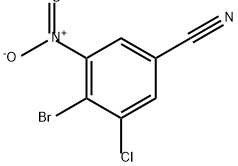 Benzonitrile, 4-bromo-3-chloro-5-nitro- Struktur