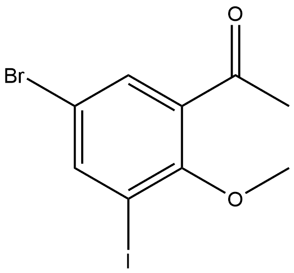 1-(5-Bromo-3-iodo-2-methoxy-phenyl)-ethanone Struktur