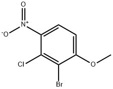 2-Bromo-3-chloro-1-methoxy-4-nitrobenzene Struktur