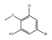 Phenol, 5-bromo-3-chloro-2-methoxy- Struktur