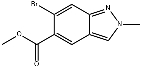 Methyl 6-bromo-2-methyl-2H-indazole-5-carboxylate Struktur