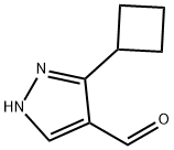 1H-Pyrazole-4-carboxaldehyde, 3-cyclobutyl- Struktur