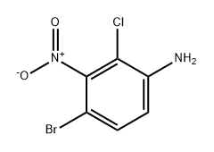 Benzenamine, 4-bromo-2-chloro-3-nitro- Struktur