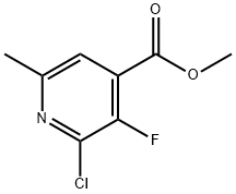 4-Pyridinecarboxylic acid, 2-chloro-3-fluoro-6-methyl-, methyl ester Struktur