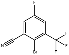 2-Bromo-5-fluoro-3-(trifluoromethyl)benzonitrile Struktur