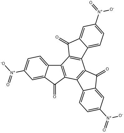 2,7,12-trinitro-5H-diindeno[1,2-a:1',2'-c]fluorene-5,10,15-trione Struktur