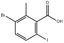 3-Bromo-6-iodo-2-methylbenzoic acid Struktur