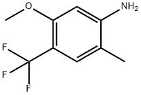 Benzenamine, 5-methoxy-2-methyl-4-(trifluoromethyl)- Struktur