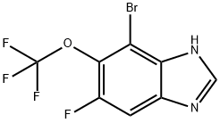 7-Bromo-5-fluoro-6-(trifluoromethoxy)-1H-benzimidazole Struktur