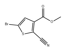 3-Thiophenecarboxylic acid, 5-bromo-2-cyano-, methyl ester Struktur