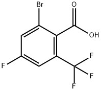 2-Bromo-4-fluoro-6-(trifluoromethyl)benzoic acid Struktur