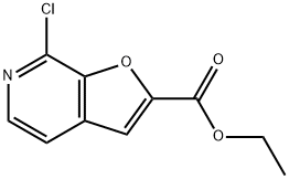 Furo[2,3-c]pyridine-2-carboxylic acid, 7-chloro-, ethyl ester Struktur