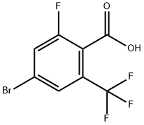 4-Bromo-2-fluoro-6-(trifluoromethyl)benzoic acid Struktur