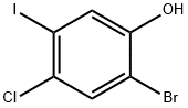 2-bromo-4-chloro-5-iodophenol Struktur