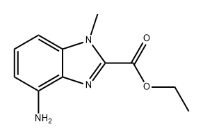 1H-Benzimidazole-2-carboxylic acid, 4-amino-1-methyl-, ethyl ester Struktur