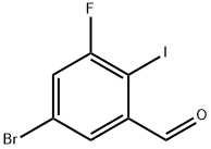 Benzaldehyde, 5-bromo-3-fluoro-2-iodo- Struktur