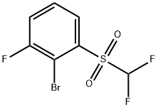 2-Bromo-3-fluorophenyl difluoromethyl sulphone Struktur