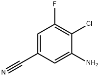 3-Amino-4-chloro-5-fluoro-benzonitrile Struktur