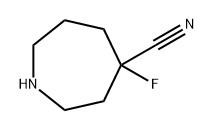 1H-Azepine-4-carbonitrile, 4-fluorohexahydro- Struktur