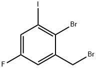 2-Bromo-5-fluoro-3-iodobenzyl bromide Struktur