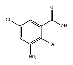 Benzoic acid, 3-amino-2-bromo-5-chloro- Struktur