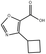 5-Oxazolecarboxylic acid, 4-cyclobutyl- Struktur