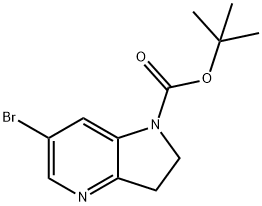 tert-butyl 6-bromo-2,3-dihydro-1H-pyrrolo[3,2-b]pyridine-1-carboxylate Struktur