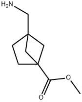 Bicyclo[2.1.1]hexane-1-carboxylic acid, 4-(aminomethyl)-, methyl ester Struktur