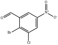 Benzaldehyde, 2-bromo-3-chloro-5-nitro- Struktur