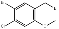 1-bromo-5-(bromomethyl)-2-chloro-4-methoxyben zene Struktur