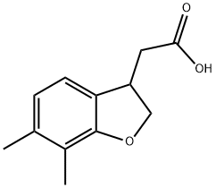 3-Benzofuranacetic acid, 2,3-dihydro-6,7-dimethyl- Struktur