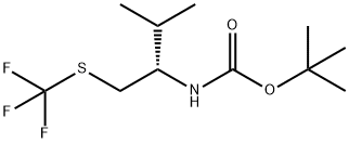 tert-Butyl (S)-(3-methyl-1-((trifluoromethyl)thio)butan-2-yl)carbamate Struktur