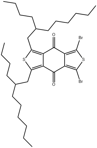 1,3-Bis(5-bromothiophen-2-yl)-5,7-bis(2-butyloctyl)benzo[1,2-c:4,5-c']dithiophene-4,8-dione Struktur