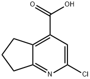 5H-Cyclopenta[b]pyridine-4-carboxylic acid, 2-chloro-6,7-dihydro- Struktur