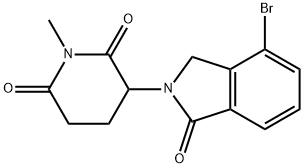 2,6-Piperidinedione, 3-(4-bromo-1,3-dihydro-1-oxo-2H-isoindol-2-yl)-1-methyl- Struktur