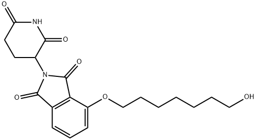 2-(2,6-dioxopiperidin-3-yl)-4-((7-hydroxyheptyl)oxy)isoindoline-1,3-dione Struktur