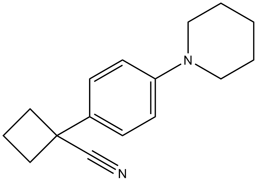 1-[4-(1-Piperidinyl)phenyl]cyclobutanecarbonitrile Struktur