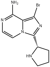 Imidazo[1,5-a]pyrazin-8-amine, 1-bromo-3-(2S)-2-pyrrolidinyl- Struktur