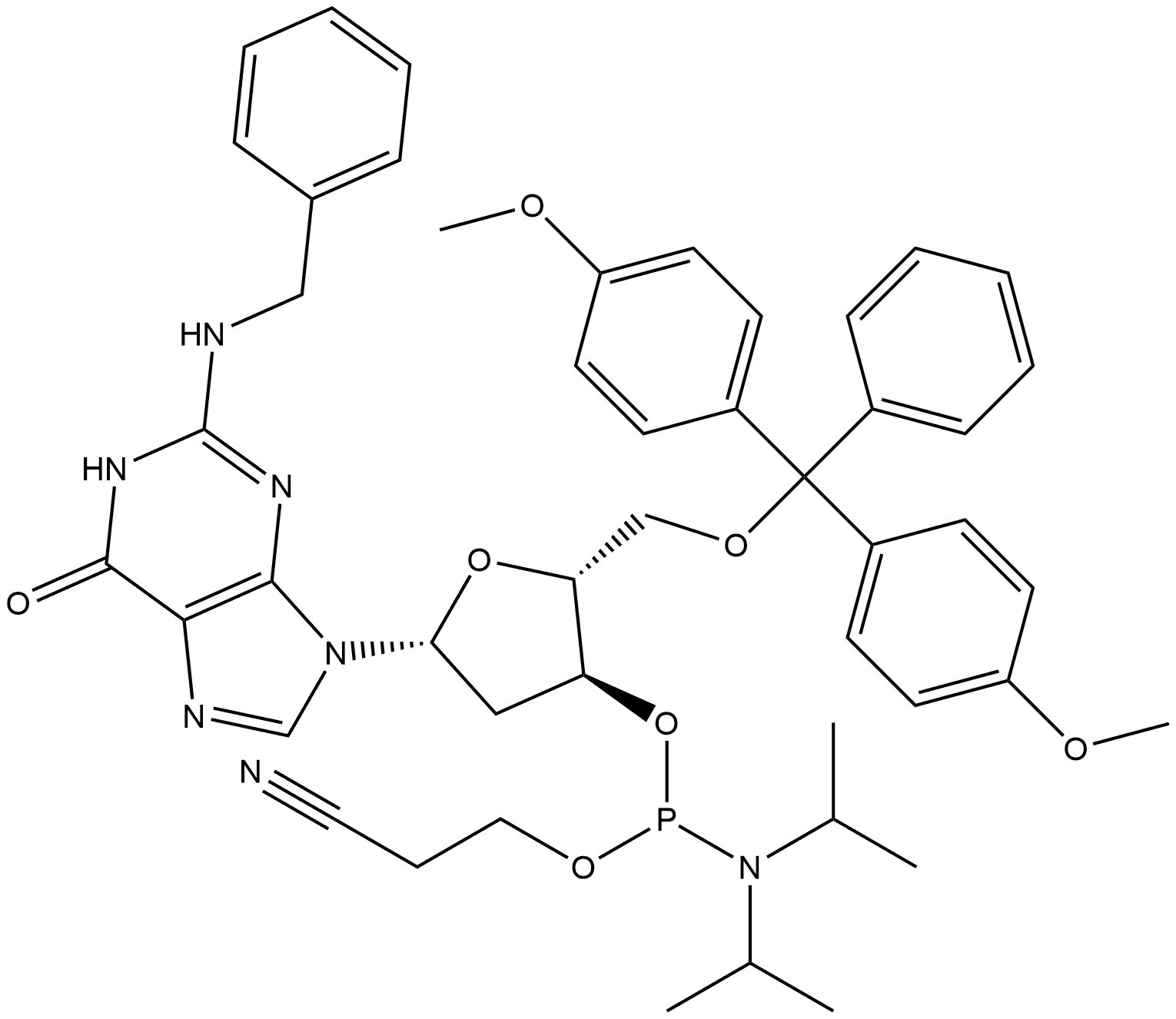 N2-Benzyl-2-deoxyguanosine CEP Struktur