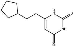 4(1H)-Pyrimidinone, 6-(2-cyclopentylethyl)-2,3-dihydro-2-thioxo- Struktur