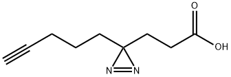 3H-Diazirine-3-propanoic acid, 3-(4-pentyn-1-yl)- Struktur