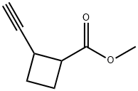 Methyl 2-ethynylcyclobutane-1-carboxylate Struktur