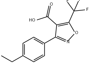 4-Isoxazolecarboxylic acid, 3-(4-ethylphenyl)-5-(trifluoromethyl)- Struktur