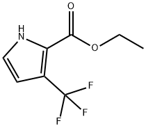 1H-Pyrrole-2-carboxylic acid, 3-(trifluoromethyl)-, ethyl ester Struktur