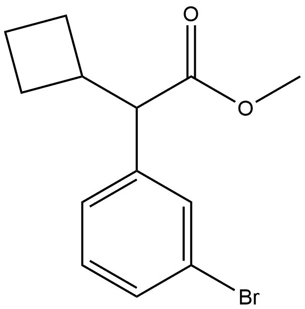 Benzeneacetic acid, 3-bromo-α-cyclobutyl-, methyl ester Struktur