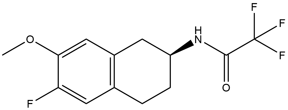 (S)-2,2,2-trifluoro-N-(6-fluoro-7-methoxy-1,2,3,4-tetrahydronaphthalen-2-yl)acetamide Struktur