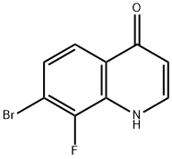 7-Bromo-8-fluoroquinolin-4-ol Struktur